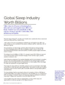 Global Sleep Industry Worth Billions